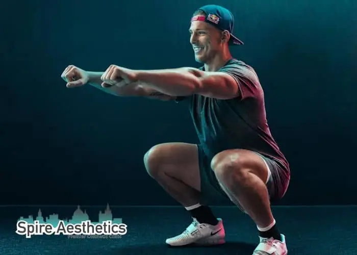 Image of man build leg muscle Berkhamsted through exercise